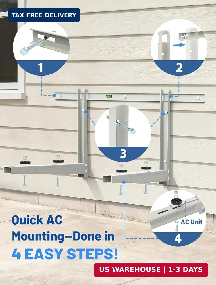 Mini Split Wall Mounting Bracket, Mini Split Brackets for Outside for 6000-36000