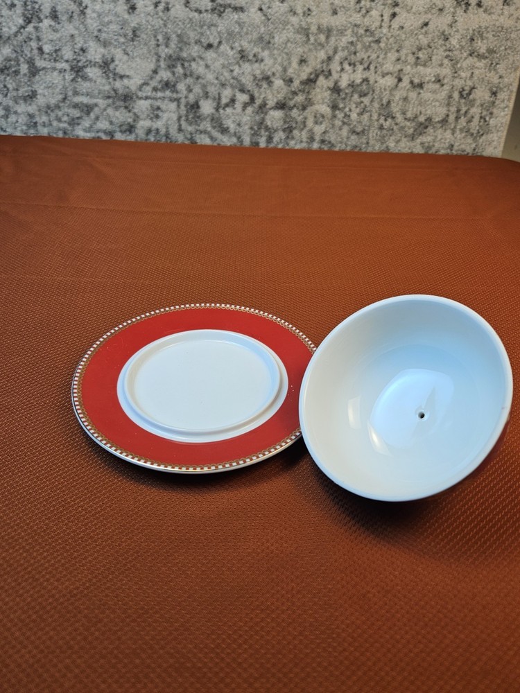 Pip Studio Butter Dish, Red Chinese Rose