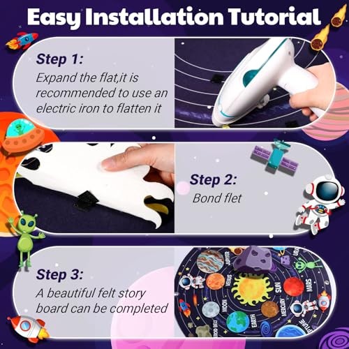 Felt Story Board Set System Felt Story Board 2.5 Ft Outer Space 36 Solar