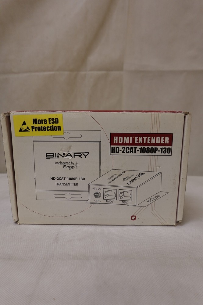 BINARY HD-2CAT-1080P-130 HDMI Extender Transmitter And Receiver Power Supply