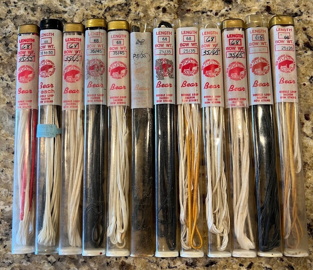 Vintage Bear Archery 68 AMO Bowstrings , Bow string , Strings , bowstring