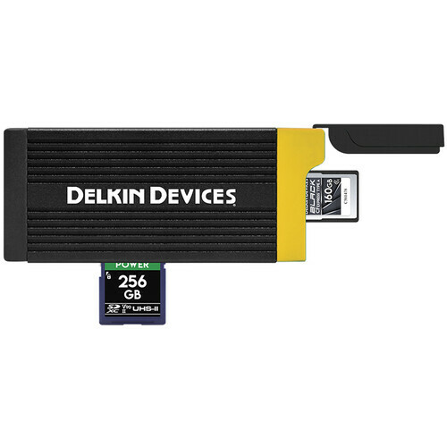 New Delkin Devices CFexpress Type A & UHS-II SDXC Memory Card Reader #36783