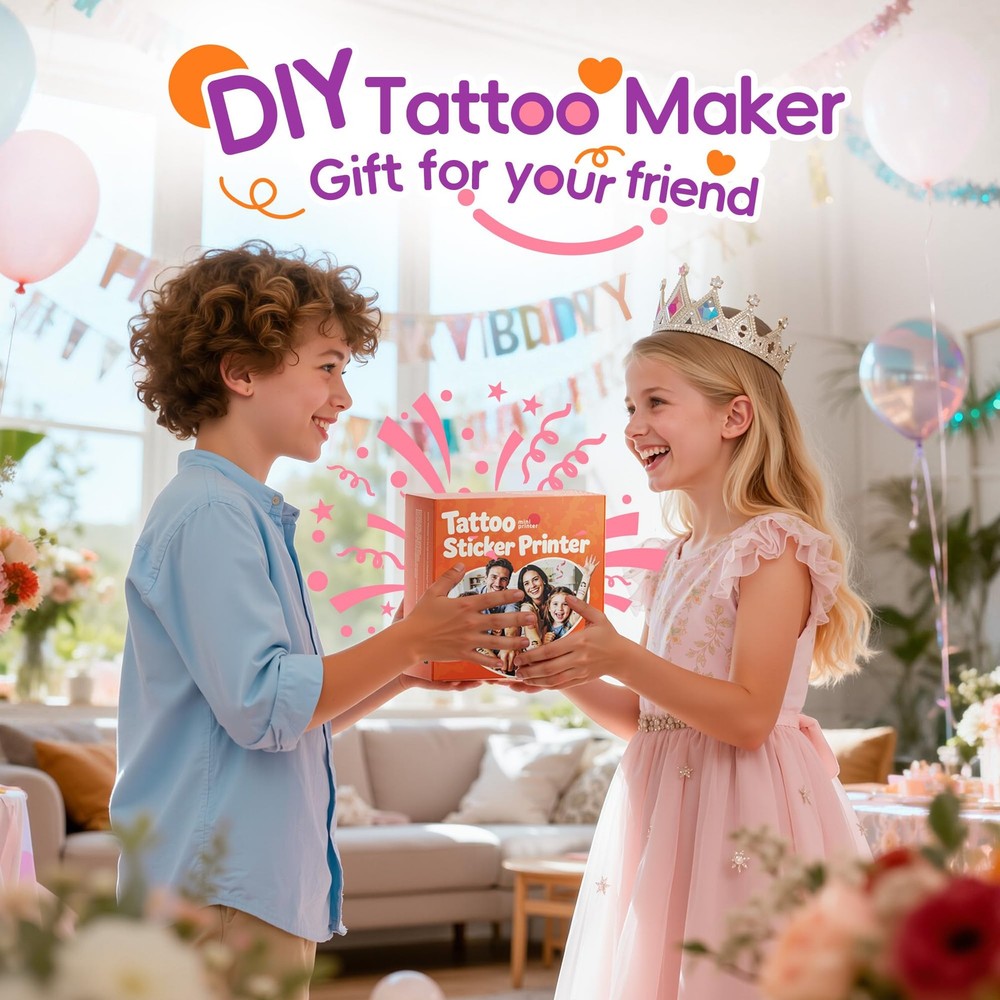 Phomemo TK32 Sticker For Kids Maker Upgrade Kit Temporary Tattoo Maker, Easy...