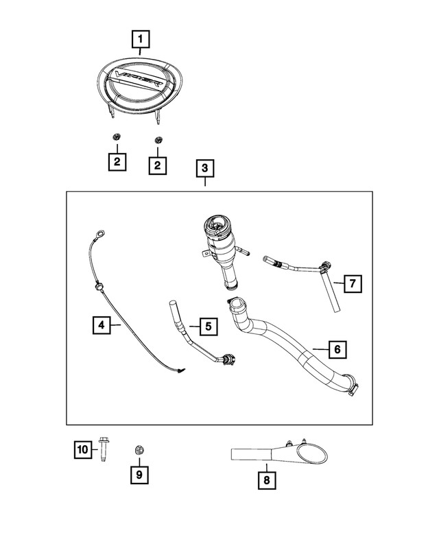 Genuine Mopar Nut Mounting 6102244AA