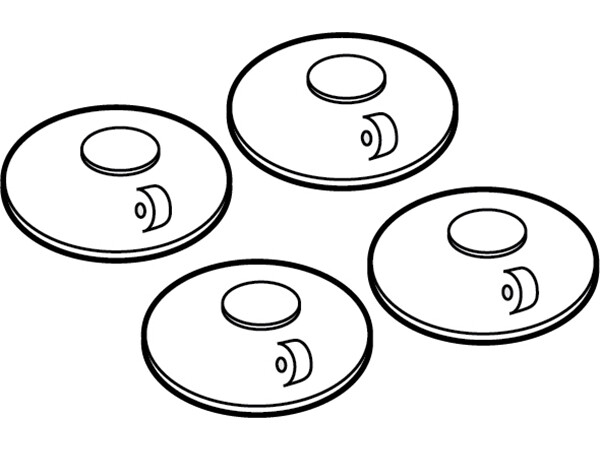 4-Pack Suction Cups with Bar for Valentine One Radar Detector Windshield Mount