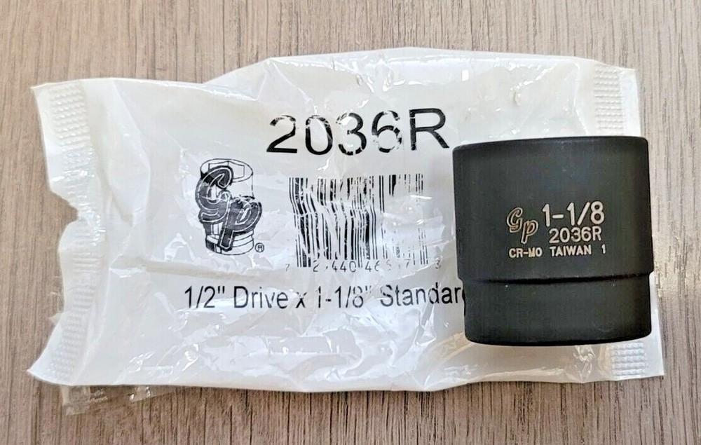 Grey Pneumatic 1-1/8", 6pt Impact Socket 1/2" dr #2036R