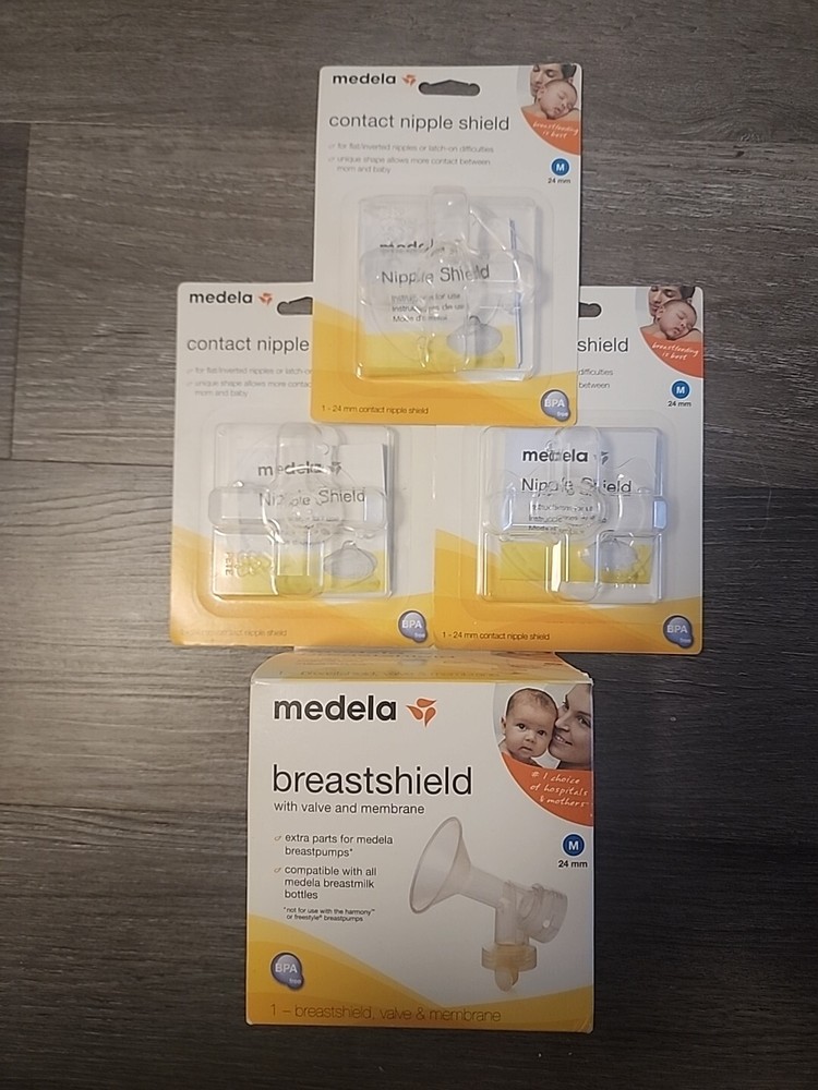 MEDELA BREASTSHIELD WITH VALVE AND MEMBRANE MEDIUM PLUS 3 NIPPLE SHIELD