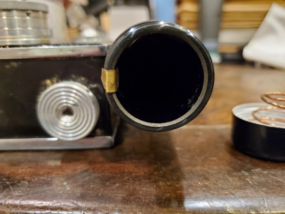 Vintage Argus C3 Camera with 2-Prong Flash Attachment