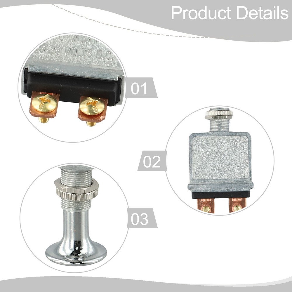 Push Pull Switch for Vehicles Rated at 75 Amps with Easy Installation Features