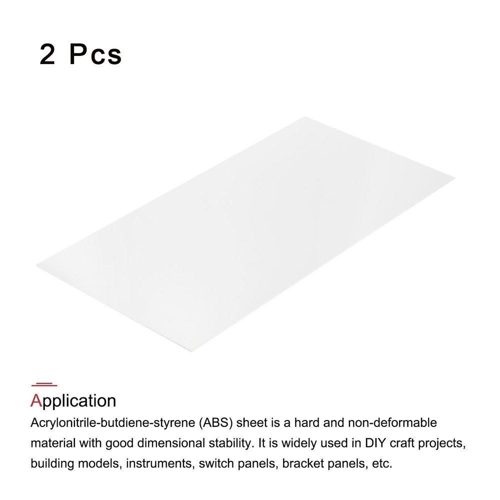 ABS Plastic Sheet 24 " x 12 " x 0.04 " ABS Styrene Sheets White 2 Pcs