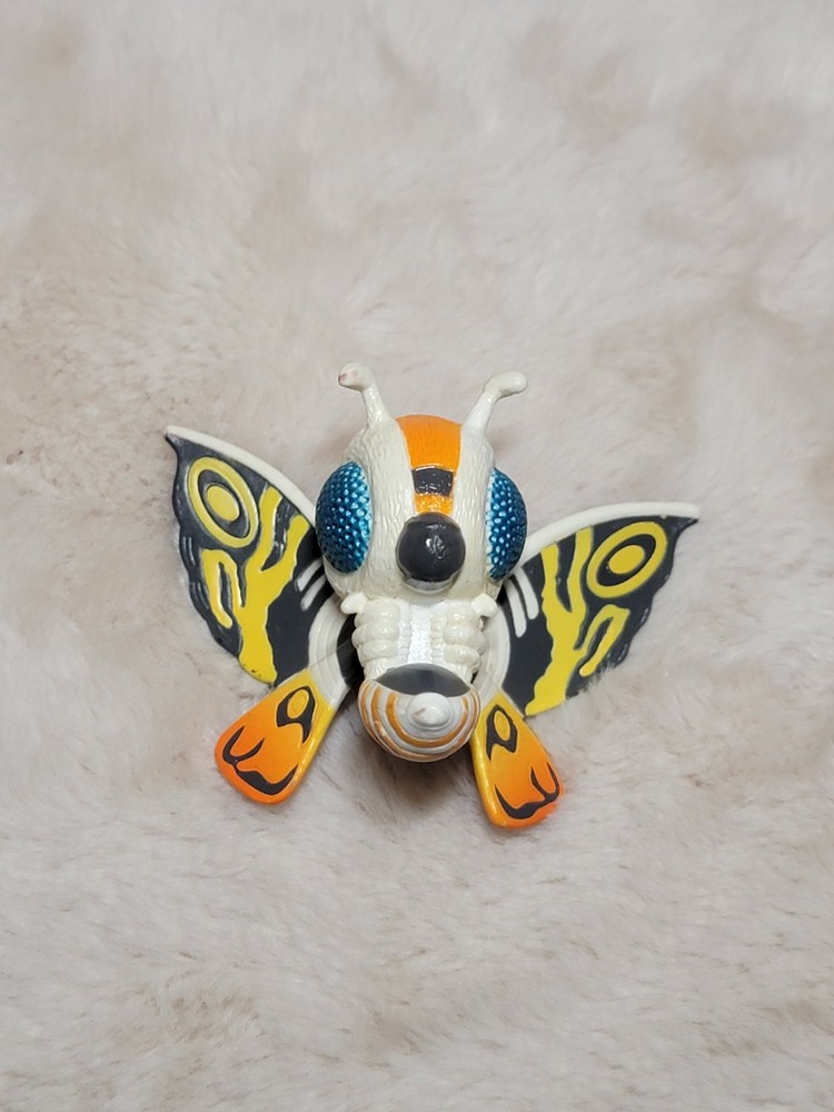 Godzilla Mothra Mini Figure 2" TOHO Bandai Chibi Orange White Kaiju E5
