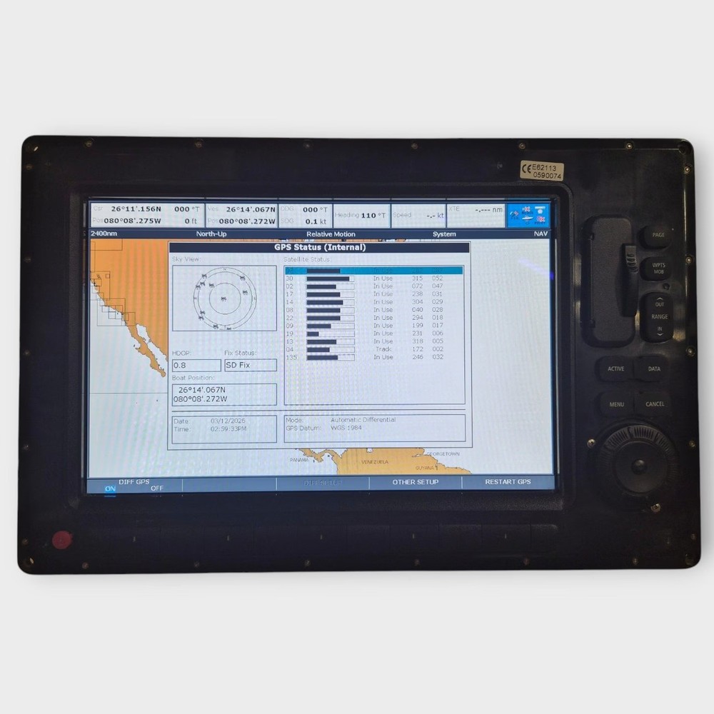 Raymarine C120W Widescreen Multifunction Display E62113 ~CORE ONLY~ Fully Tested