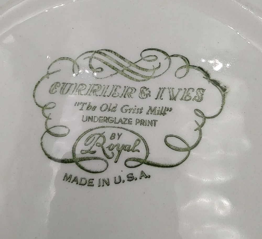 Royal Currier & Ives Blue Dinner Plate