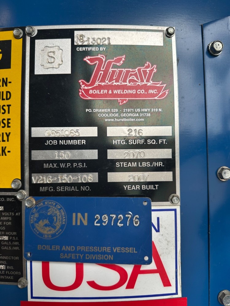 Hurst 50 HP Vertical Boiler Package