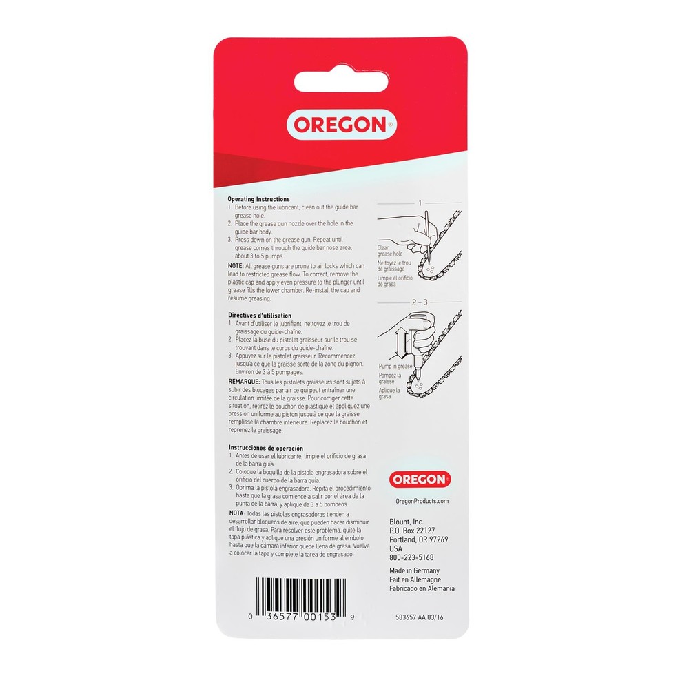 Oregon 26365 Chainsaw Grease Gun