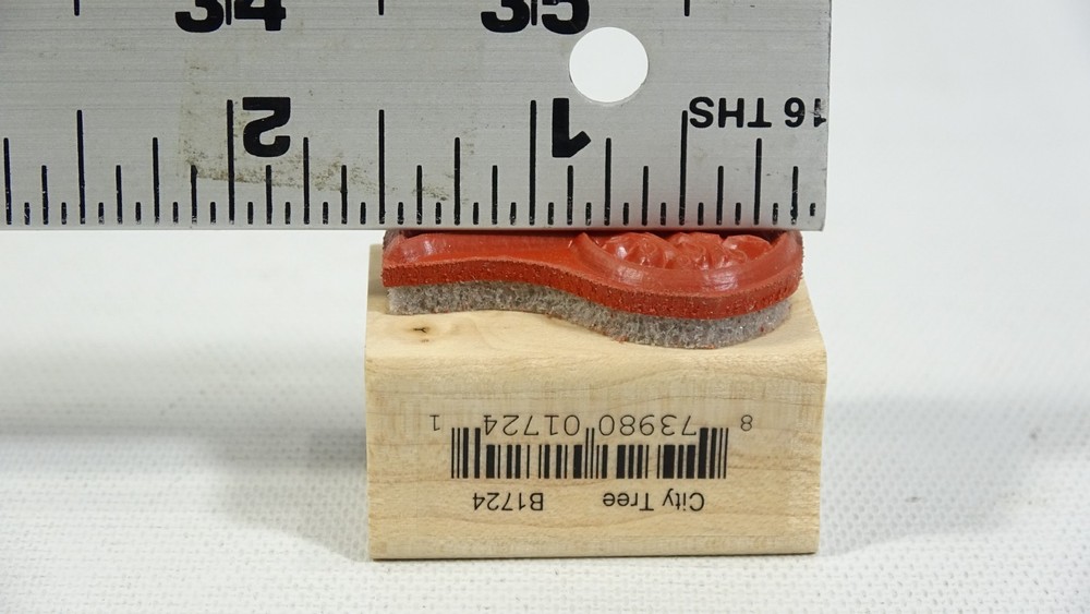 Memory Box City Tree Wood Backed Rubber Stamp B1724