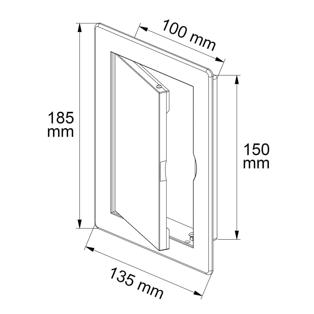 Modern 4x6 Inch Drywall Access Door - Durable White ABS Installation Panel