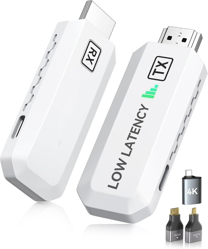 Wireless HDMI Transmitter and Receiver 4K Decode 1080P Output Ultra Low Latency
