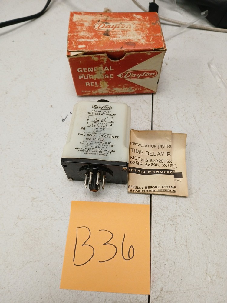 Dayton Solid State Time Delay Relay 6X603A 100-130VAC ECS