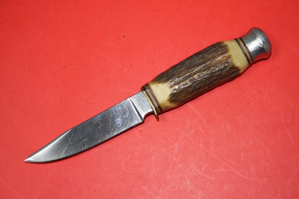 Vintage Interesting German Hunting Knife Engraved Handle. SOLINGEN.