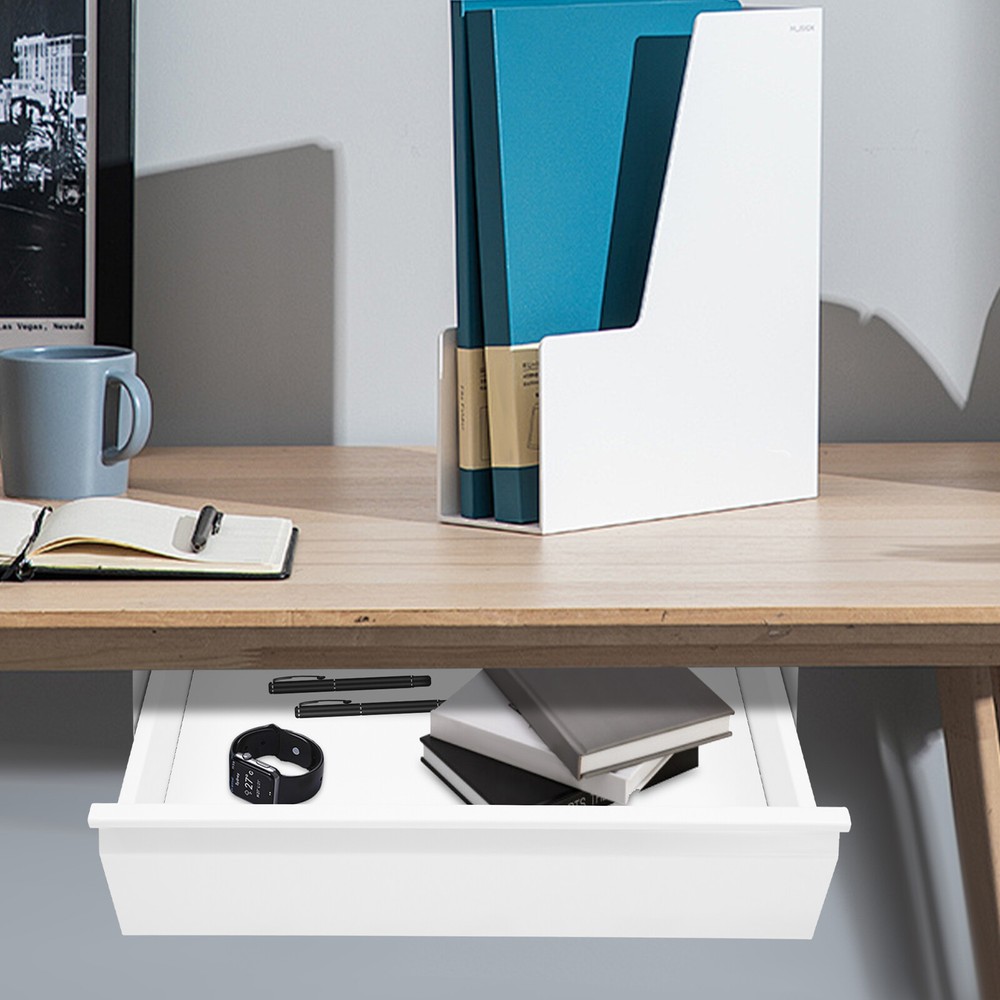 Under Desk Mounted Sliding Pull-out Drawer Storage Organizer for Workstation