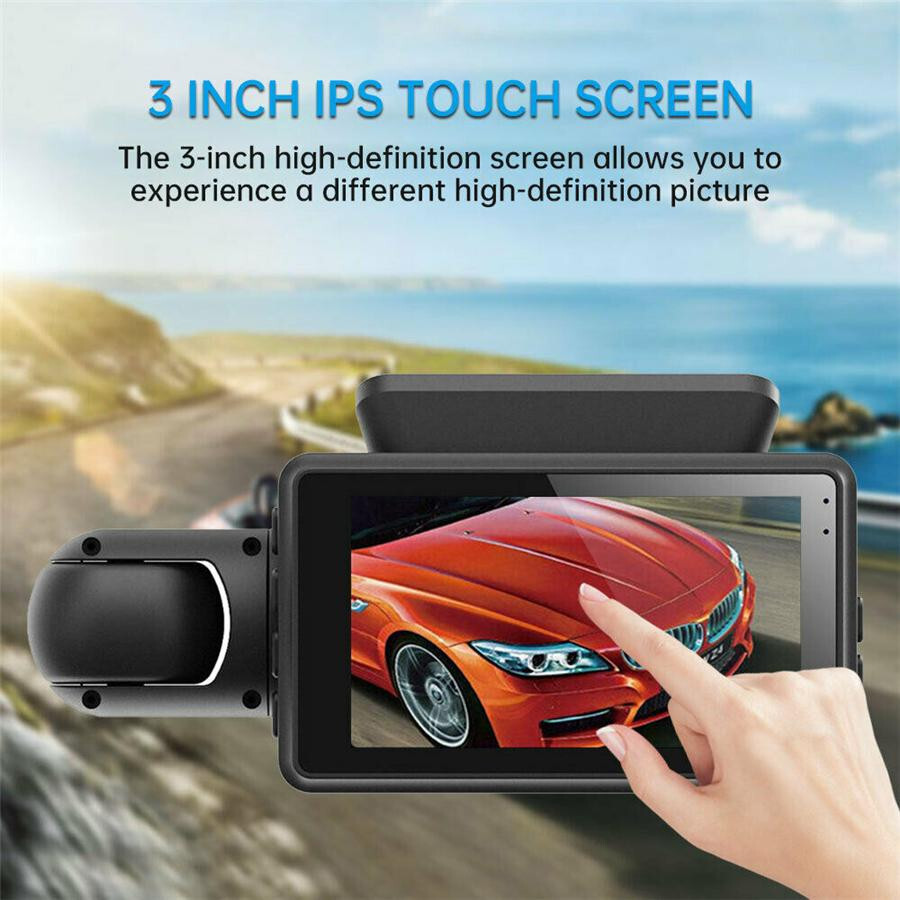 1080P Car Dash Cam DVR Video Recorder Front Inside Camera Loop Recording 3.0 in
