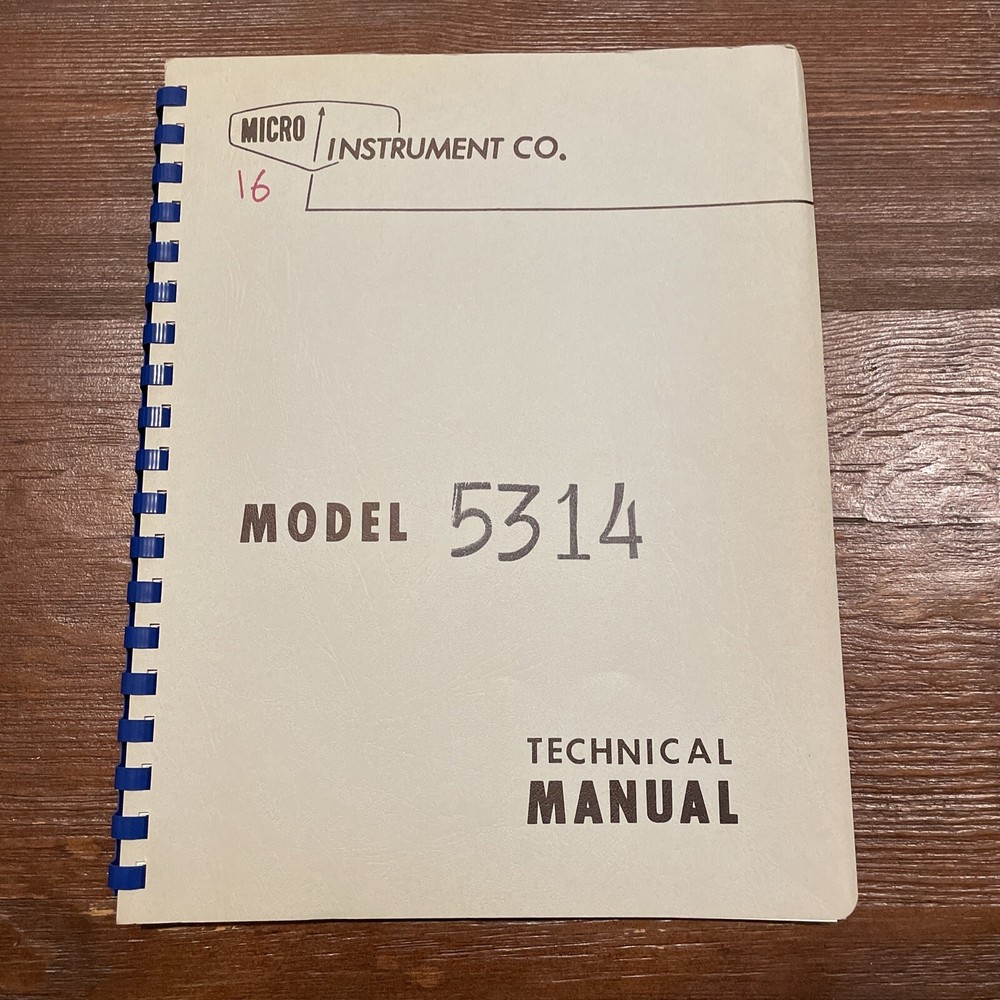 Micro Instrument 5314 5-Channel Capacitance Limit Add-On Unit Technical Manual