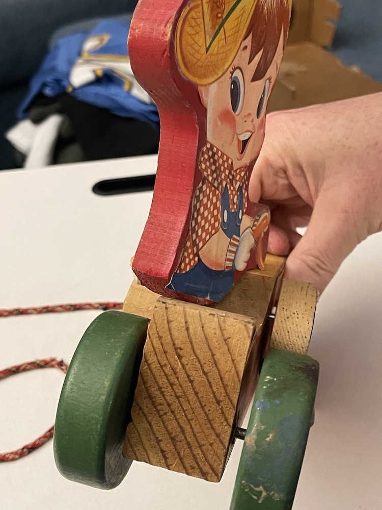 Tractor Jack Pull Toy Vintage Noma Corp