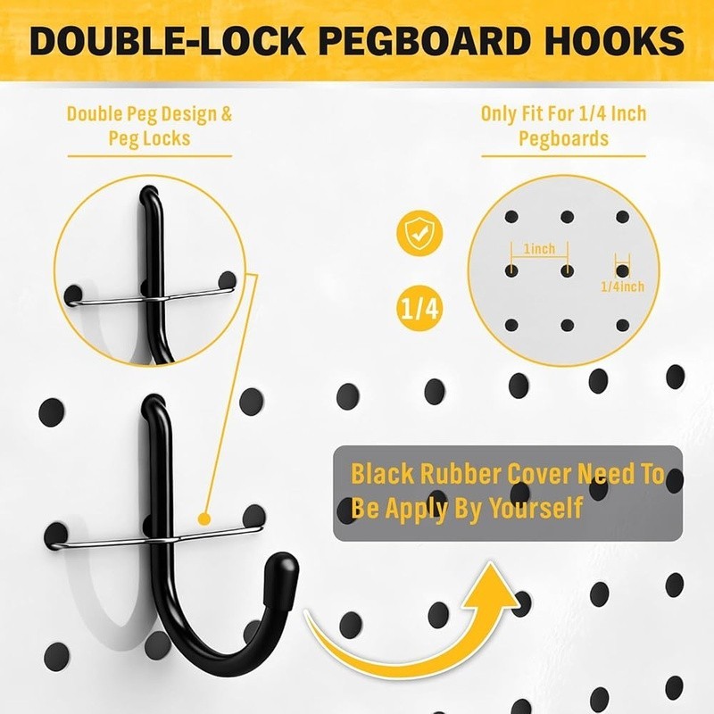 286 Piece Heavy Duty Pegboard Hook & Bin Organizer Set Universal Compatibility