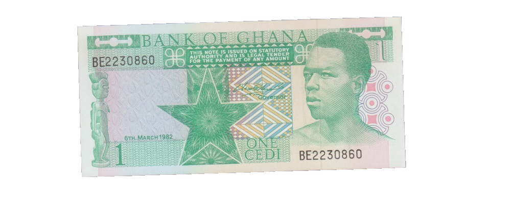 GHANA 1982 1 CEDI BANKNOTE P17b UNCIRCULATED