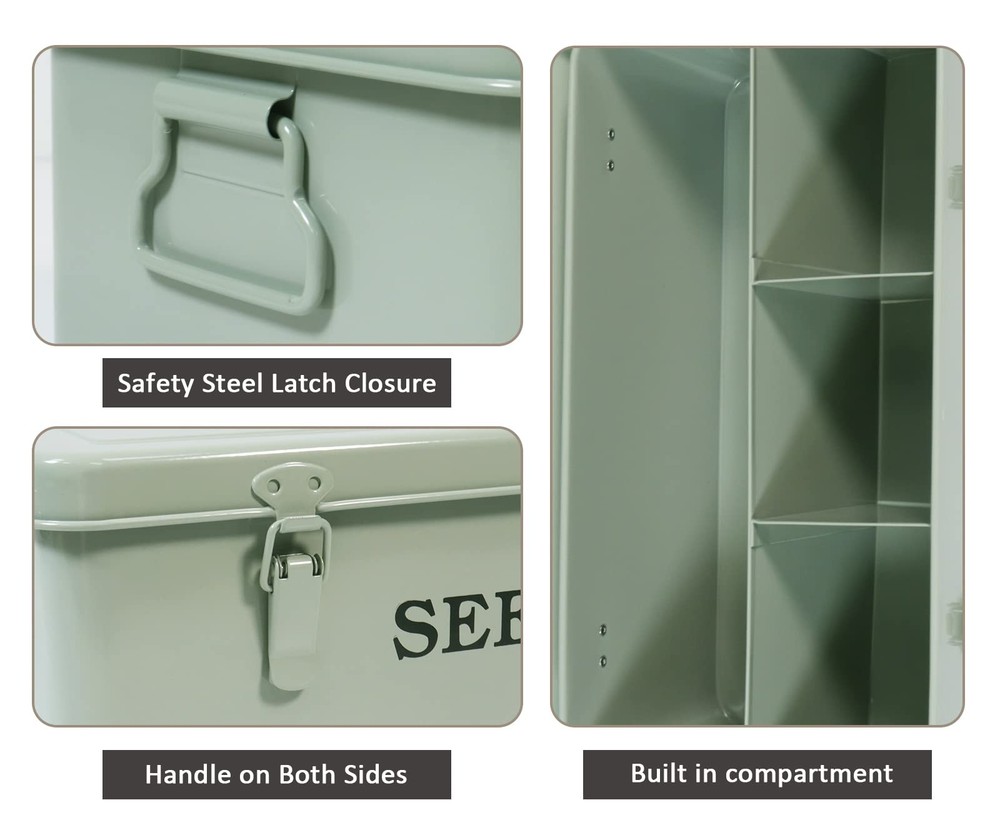 Seed Saving Box, Metal Seed Bin, Seed Storage Organizer Box, Seed Packet Cont...