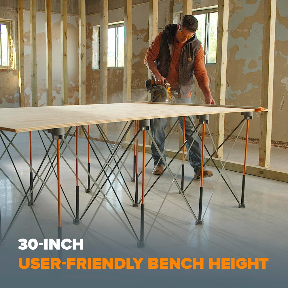 Bora Centipede 30in Folding Work Table - 48 x 96 Portable Workbench with 6000lb