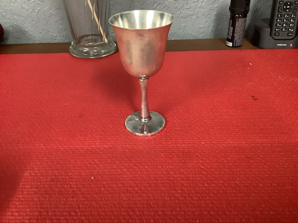 silver plated wine goblets