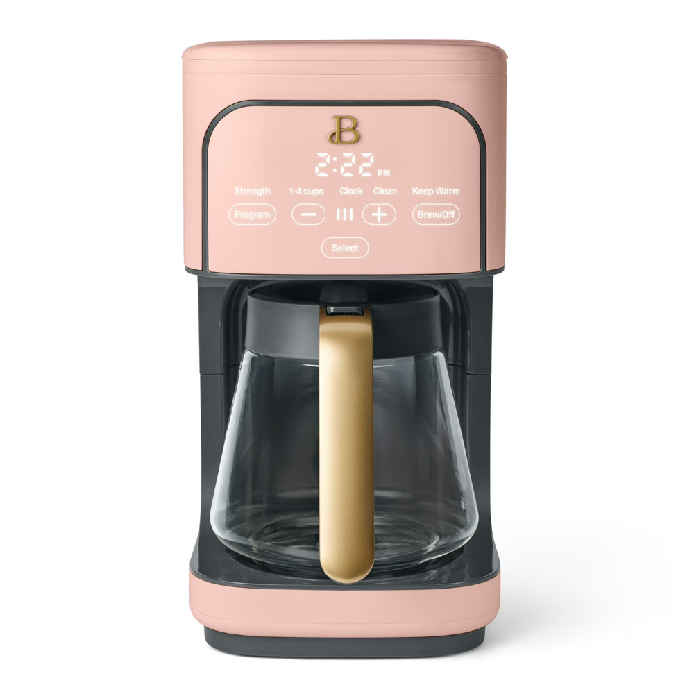 Beautiful 12 cup Programmable Coffee Maker, Rose by Drew Barrymore