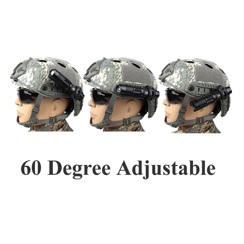 Tactical Flashlight Helmet Mounted LED Light Compatible with Fast I... Fast Ship