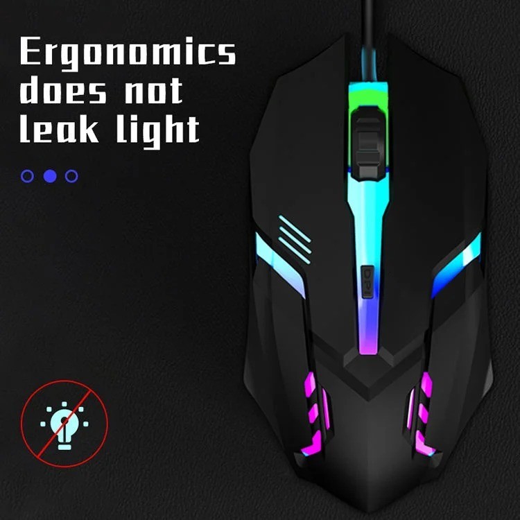 Ergonomic Gaming Mouse RGB Backlit 4 Button USB for PC Laptop