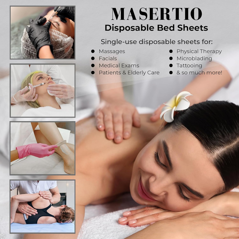 Disposable Massage Bed Cover - 60 Sheets per Roll, Non-Woven Disposable Material