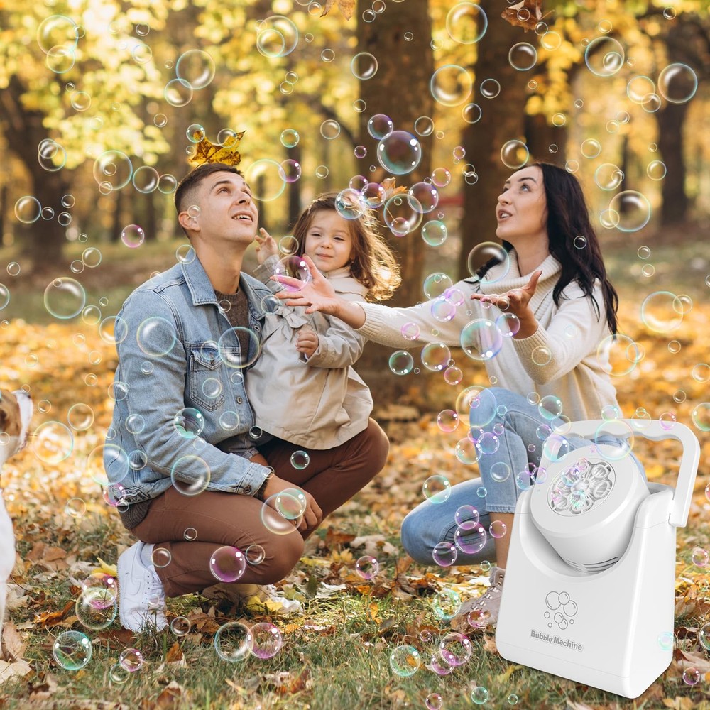 Bubble Machine for Kids Toddlers,Automatic Bubble Blower,Portable Adjustable ...