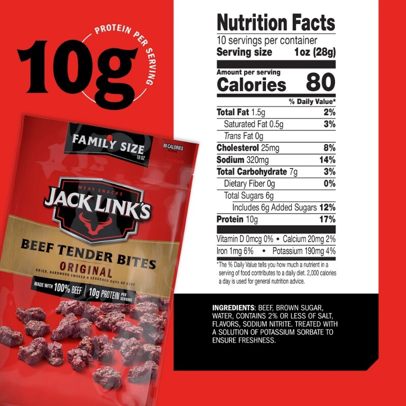Jack Link's Original Beef Tender Bite, 10oz