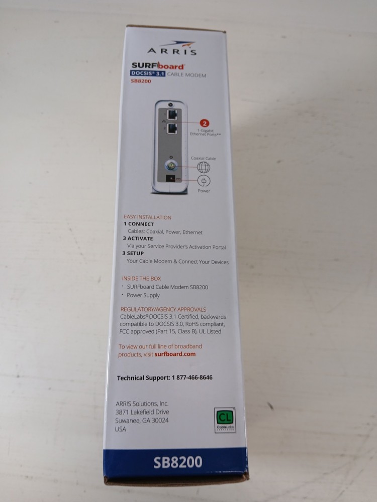 Arris Surfboard SB8200 Docsis 3.1 Cable Modem