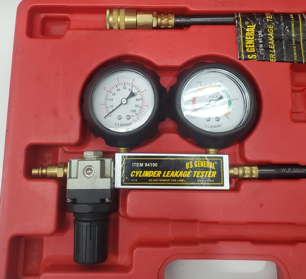 U.S. General 94190 Cylinder Leakage Tester With Hard Case