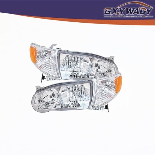 Headlights Assembly Replacement for 2001 2002 Corolla w/Corner Signal Lamp