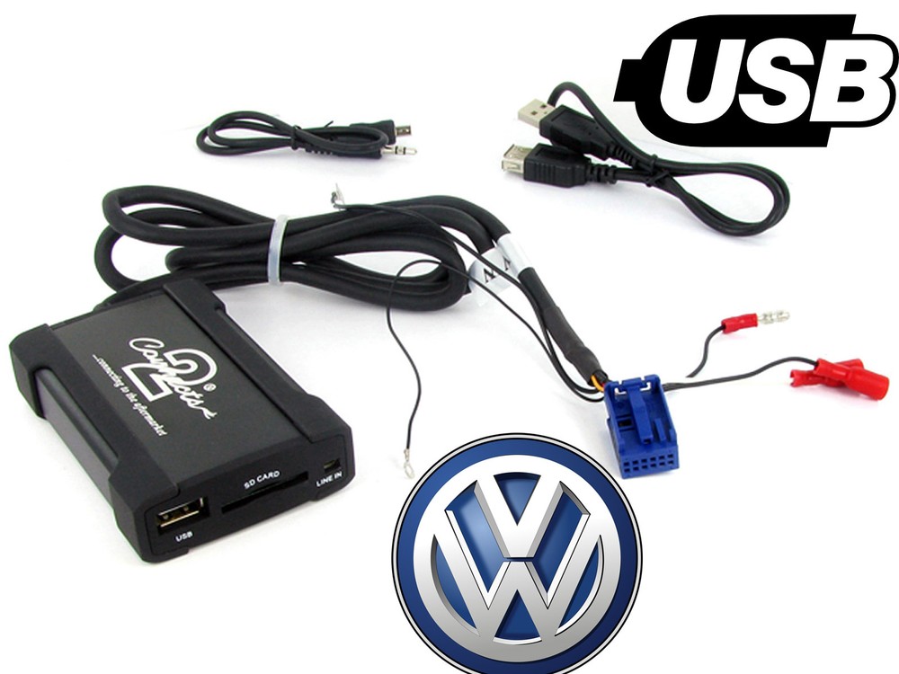 VW Golf Mk6 USB adapter interface CTAVGUSB009 AUX SD input MP3 jack 2005 onwards