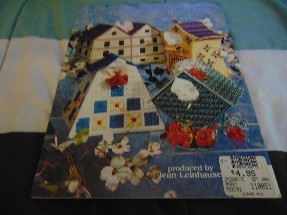 Plastic Canvas Pattern American School Needlework Birdhouse Tissue Box Covers