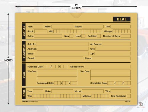 Modern Style Printed Vehicle Deal Jackets (100 per pack)