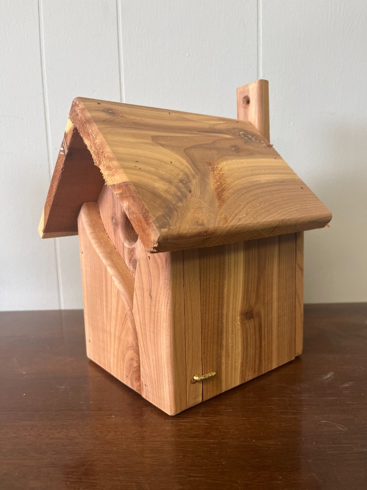 Handmade Cedar Bird House with Door