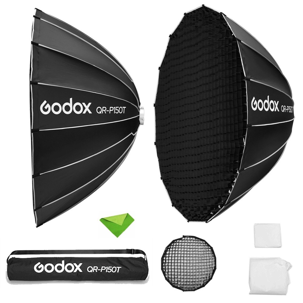 Godox QR-P150T 150cm Parabolic Softbox Quick Release Light Diffuser+Honeycomb