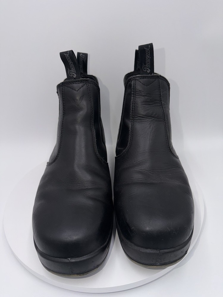 Thorogood Quick Release Chelsea Boots Men 10.5W Composite Toe Work Black Leather