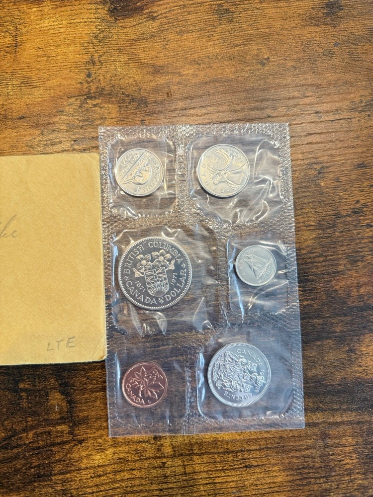 1971 CANADA PROOFLIKE MINT SET * WITH ORIGINAL MINT PACKAGING Great Condition