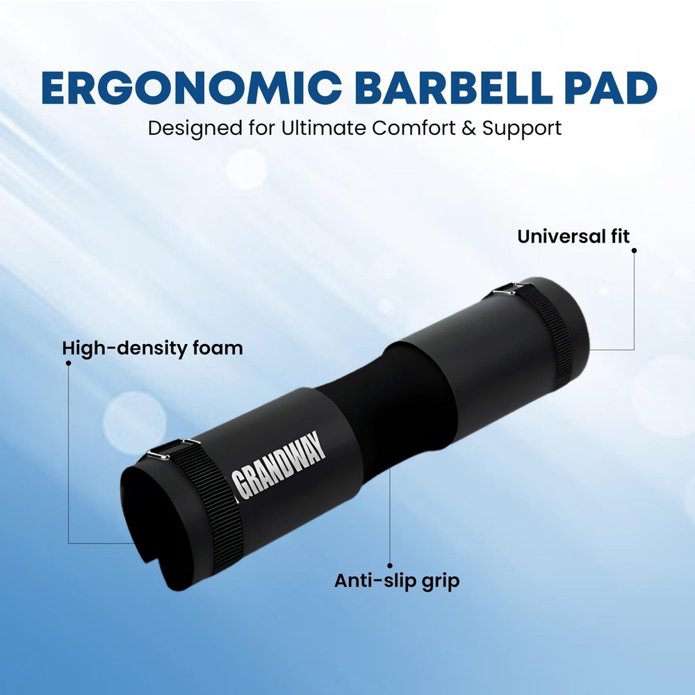 Advanced Squat Pad - Barbell Pad for Hip Thrusts, Squats & Lunges - Neck & Sh...